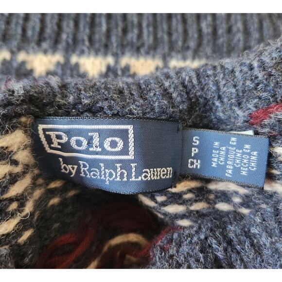 Polo Ralph Lauren Mens Wool Cashmere Deer Patterned Turtleneck Sweater Small NWT - Picture 5 of 6